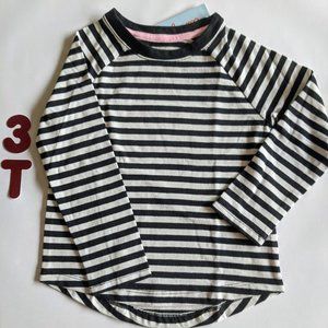 Long sleeve back and white stripped T-shirt..  NWT